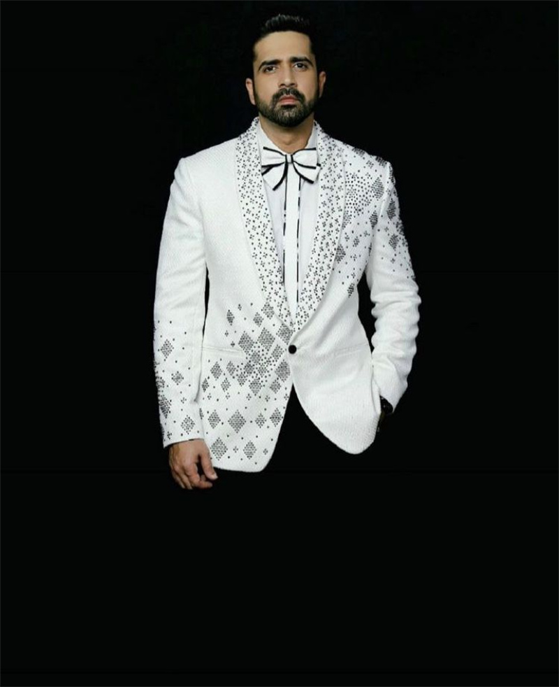 Formal Wear For Men Black Suit - Crystals Men Suit Set 2 Pcs