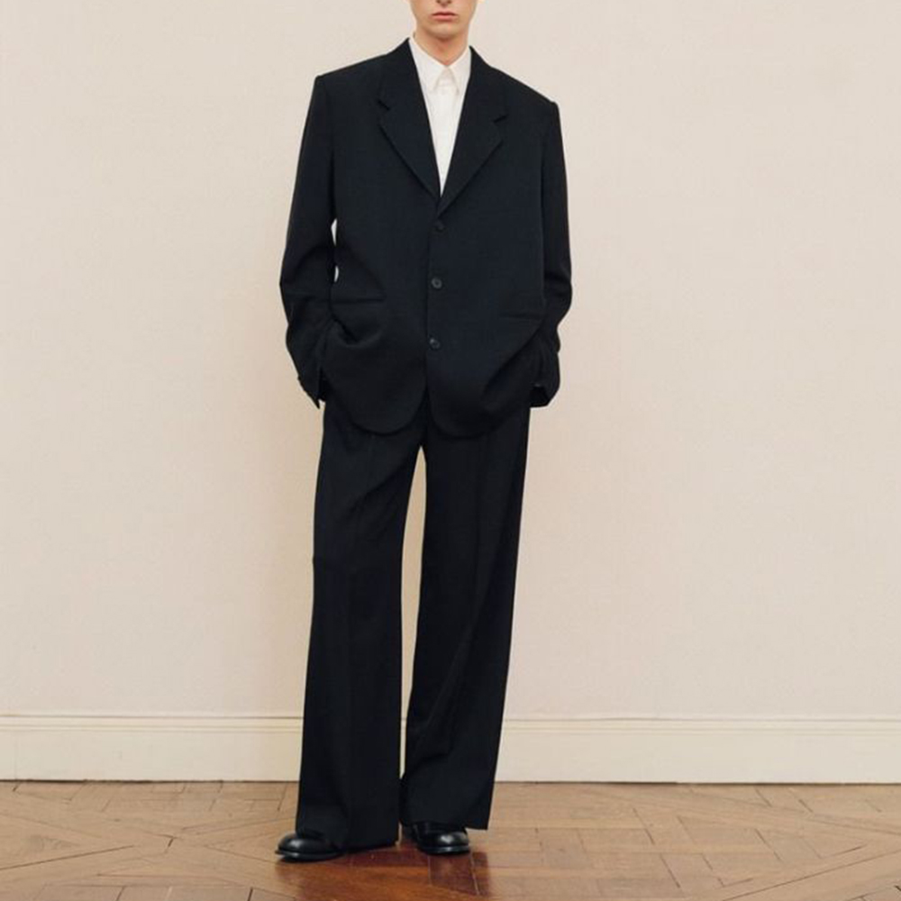 Men Formal Wear Pants - Men's Black Oversized Suit Set Single