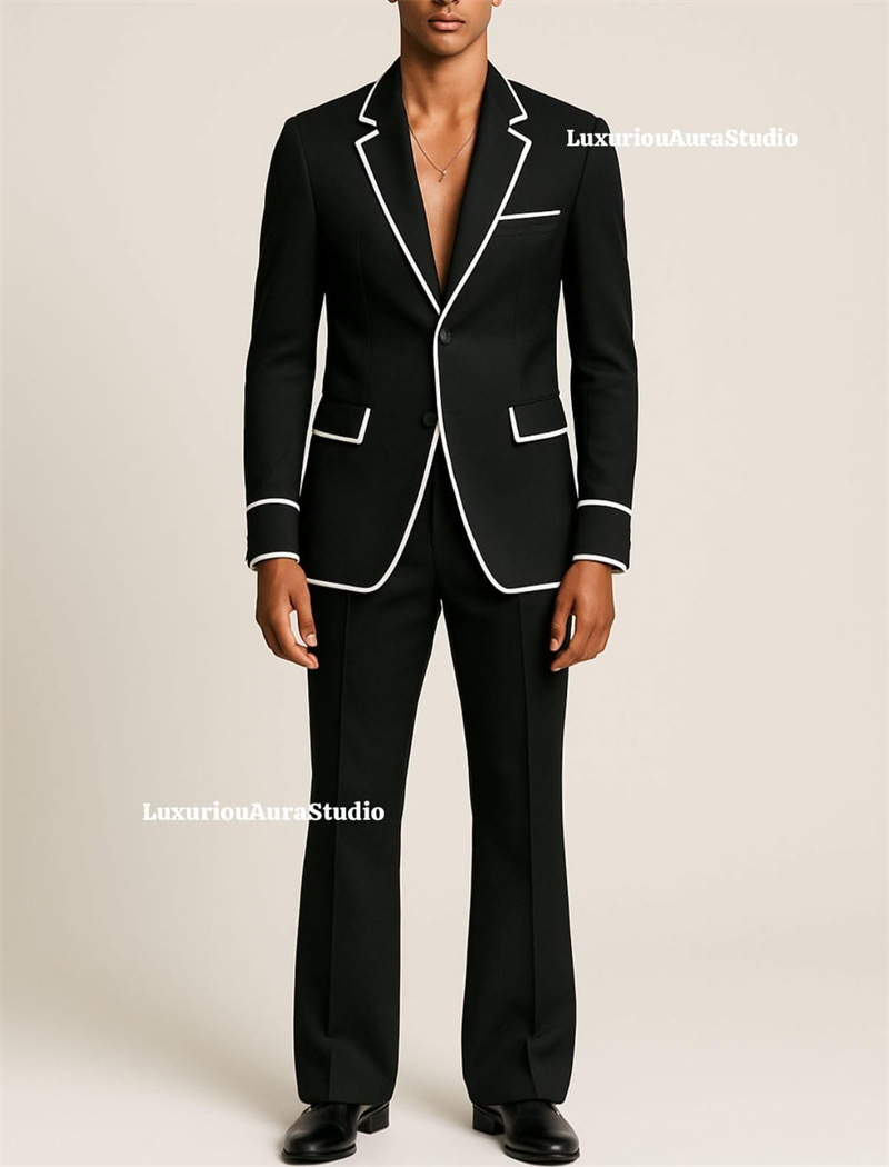 Designer Black Men Suit Set 2  - Formal Wear For Men Black Suit ulasan dan harga