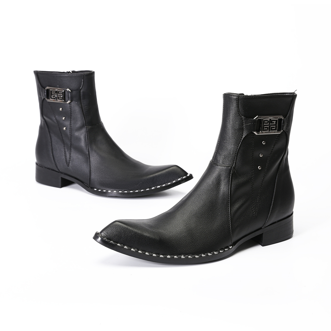 fashion black pointed toe men  - Men'S Formal Style ulasan dan harga