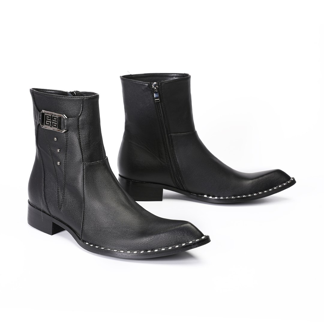 fashion black pointed toe men  - Men'S Formal Style ulasan dan harga