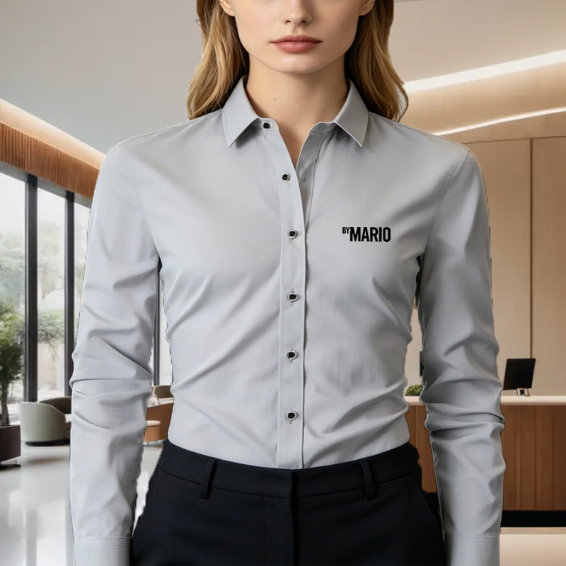 Unisex Slim Fit Business Casua - Men Formal Office Wear Shirts ulasan dan harga