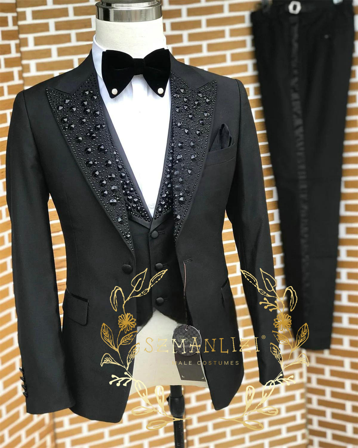 Black Men Suits Luxury Stone C - Formal Wear For Men Black Suit ulasan dan harga