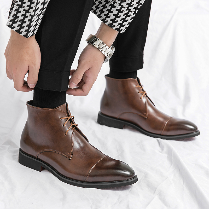 English Style Men's Genuine Le - Men'S Formal Style ulasan dan harga