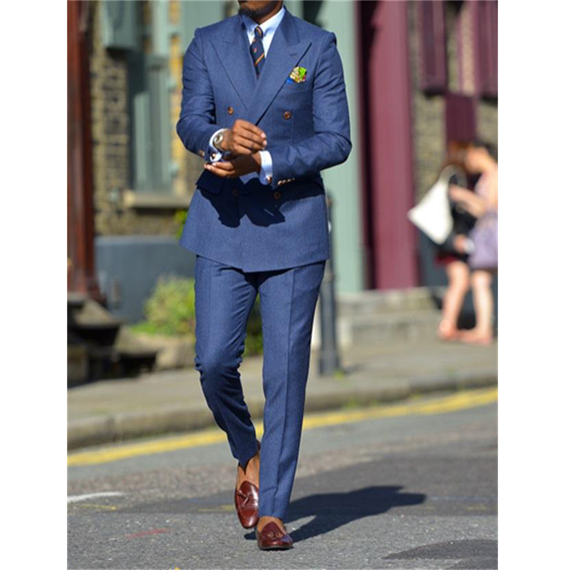 Dark Blue Formal Mens Suits Tw - Men Formal Wear Pants ulasan dan harga