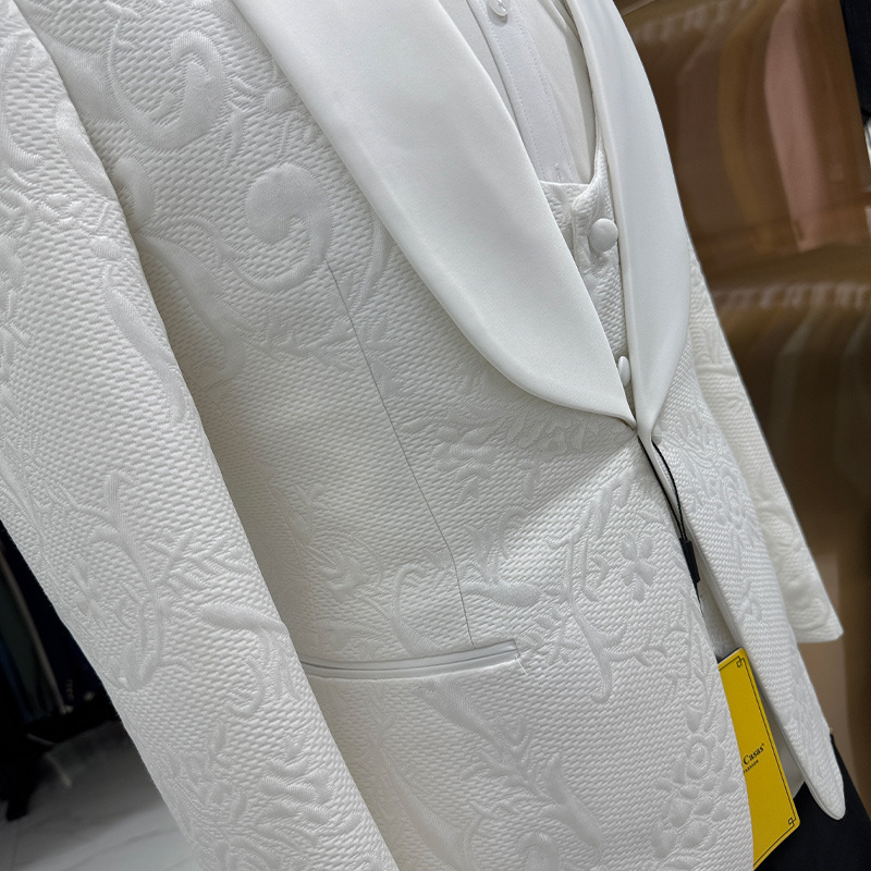 Men Wedding Suit White 3 Piece - Men Formal Wear Pants ulasan dan harga