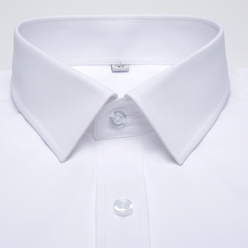 White Solid Color Men's Long S - Men Formal Office Wear Shirts ulasan dan harga