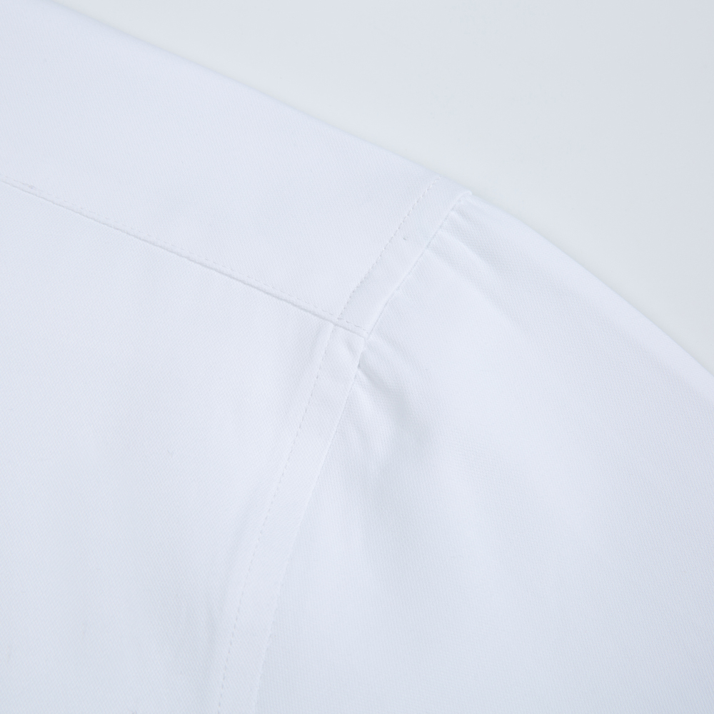 White Solid Color Men's Long S - Men Formal Office Wear Shirts ulasan dan harga