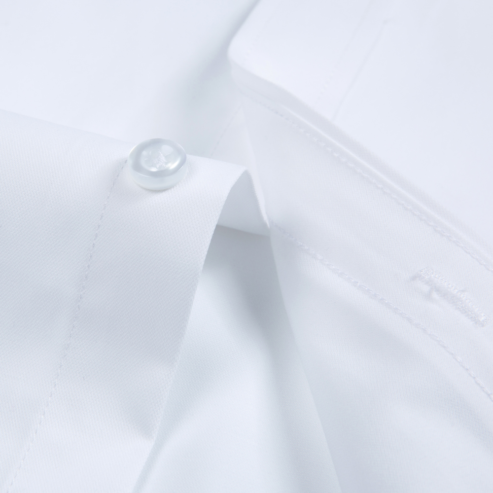 White Solid Color Men's Long S - Men Formal Office Wear Shirts ulasan dan harga
