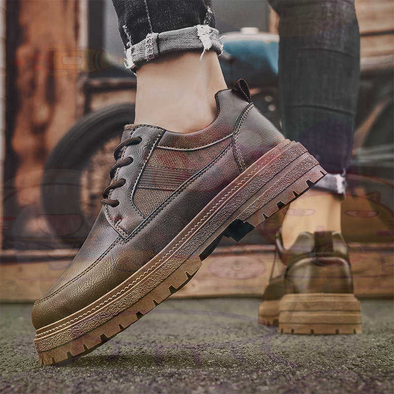 Dark Natural Leather Fashion T - Formal Upper Wear Men ulasan dan harga