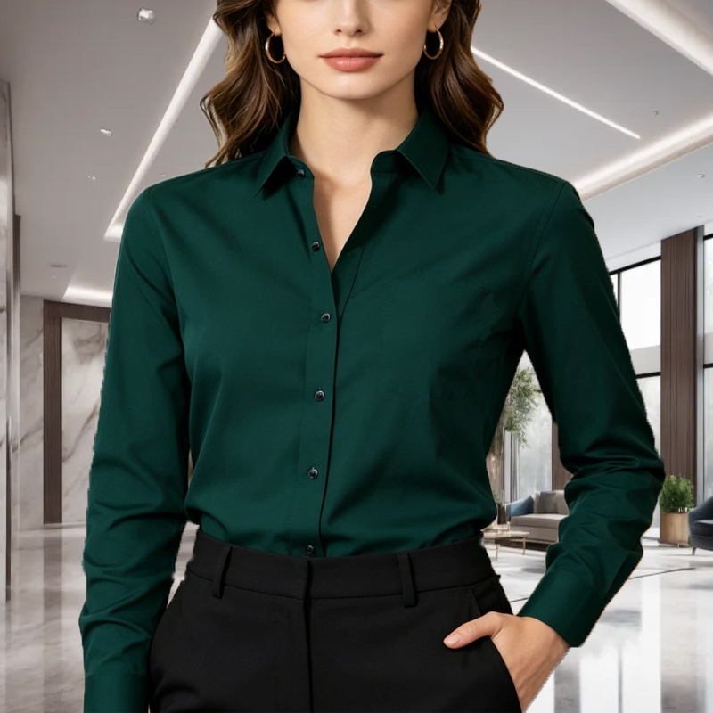 1PC Unisex Solid Color Long Sl - Men Formal Office Wear Shirts ulasan dan harga