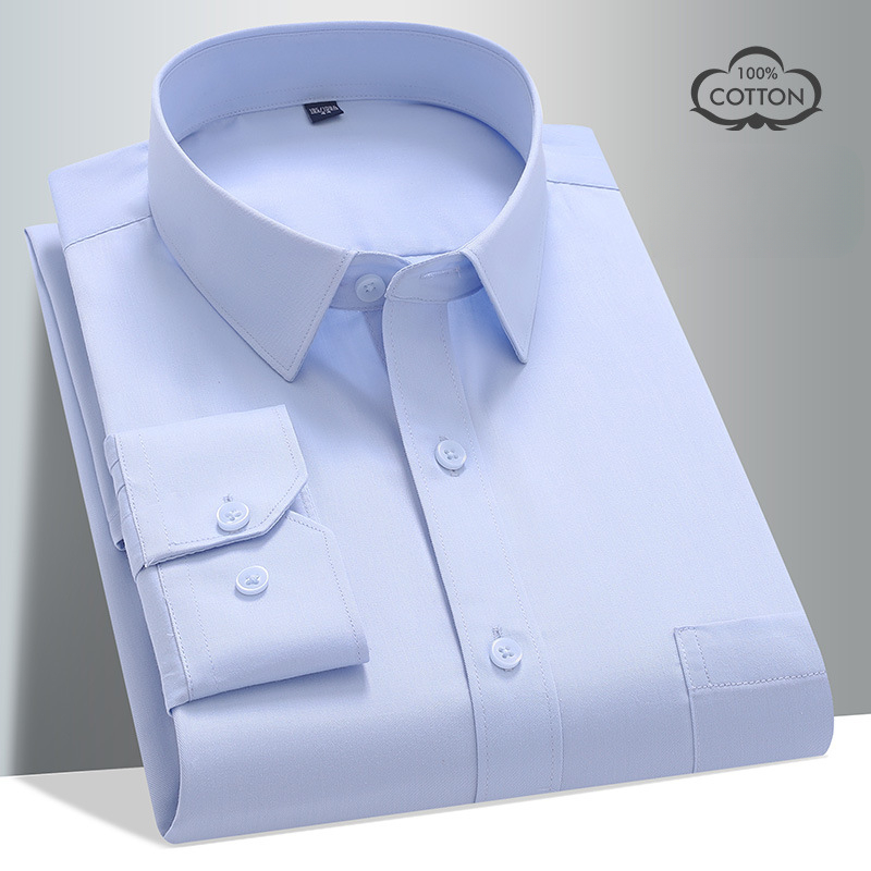 8XL 100 Cotton Long Sleeve Shi - Men Formal Office Wear Shirts ulasan dan harga