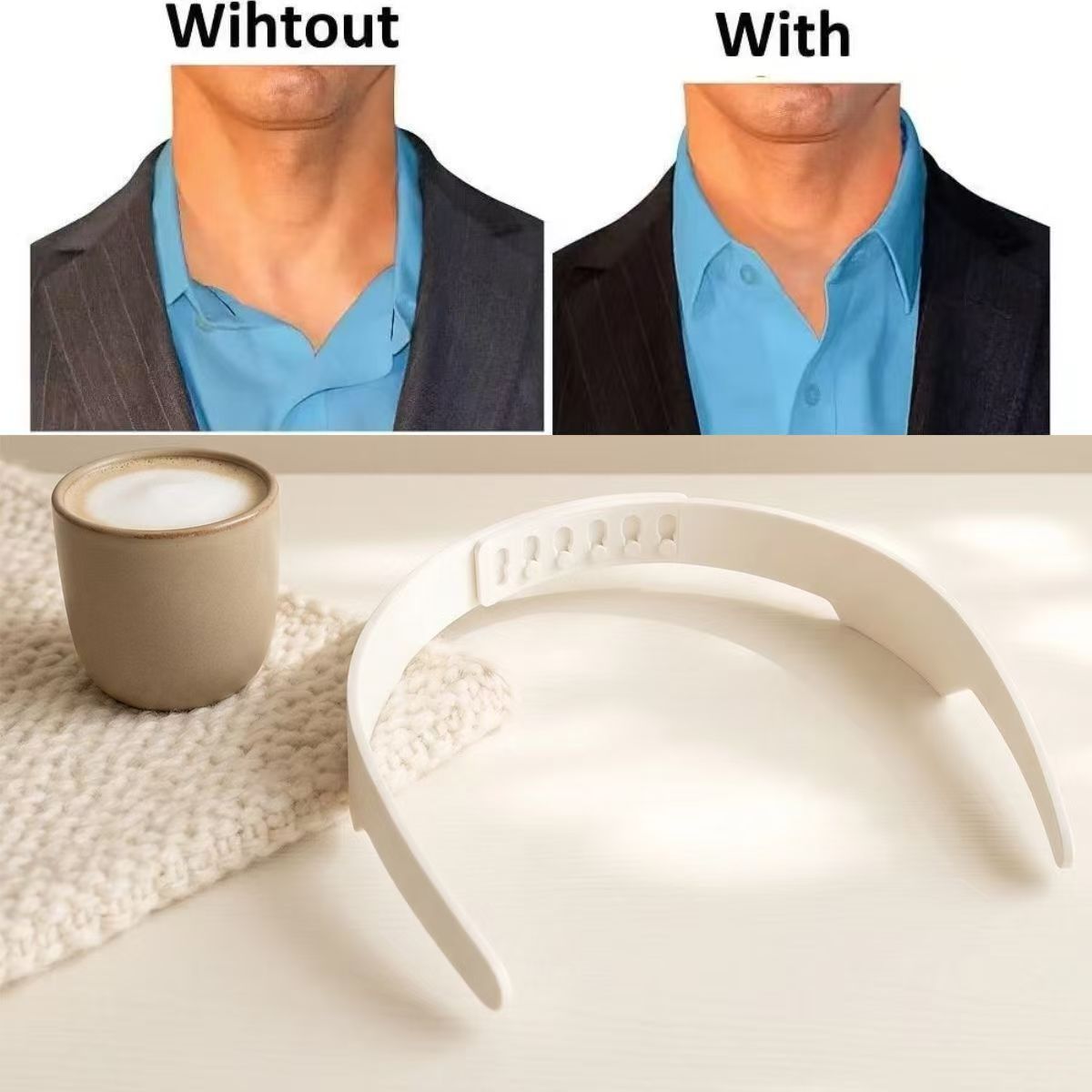 1PC Adjustable PVC Anti‑Curlin - Men Formal Office Wear Shirts ulasan dan harga