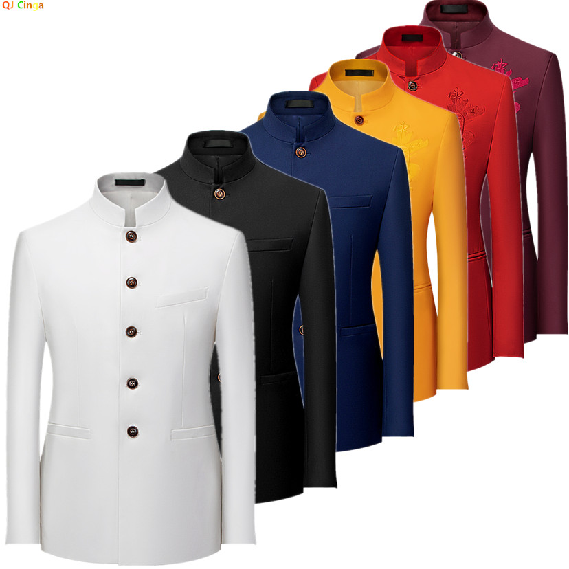 2026 Men's Chinese Style Long  - Formal Wear For Men Black Suit ulasan dan harga