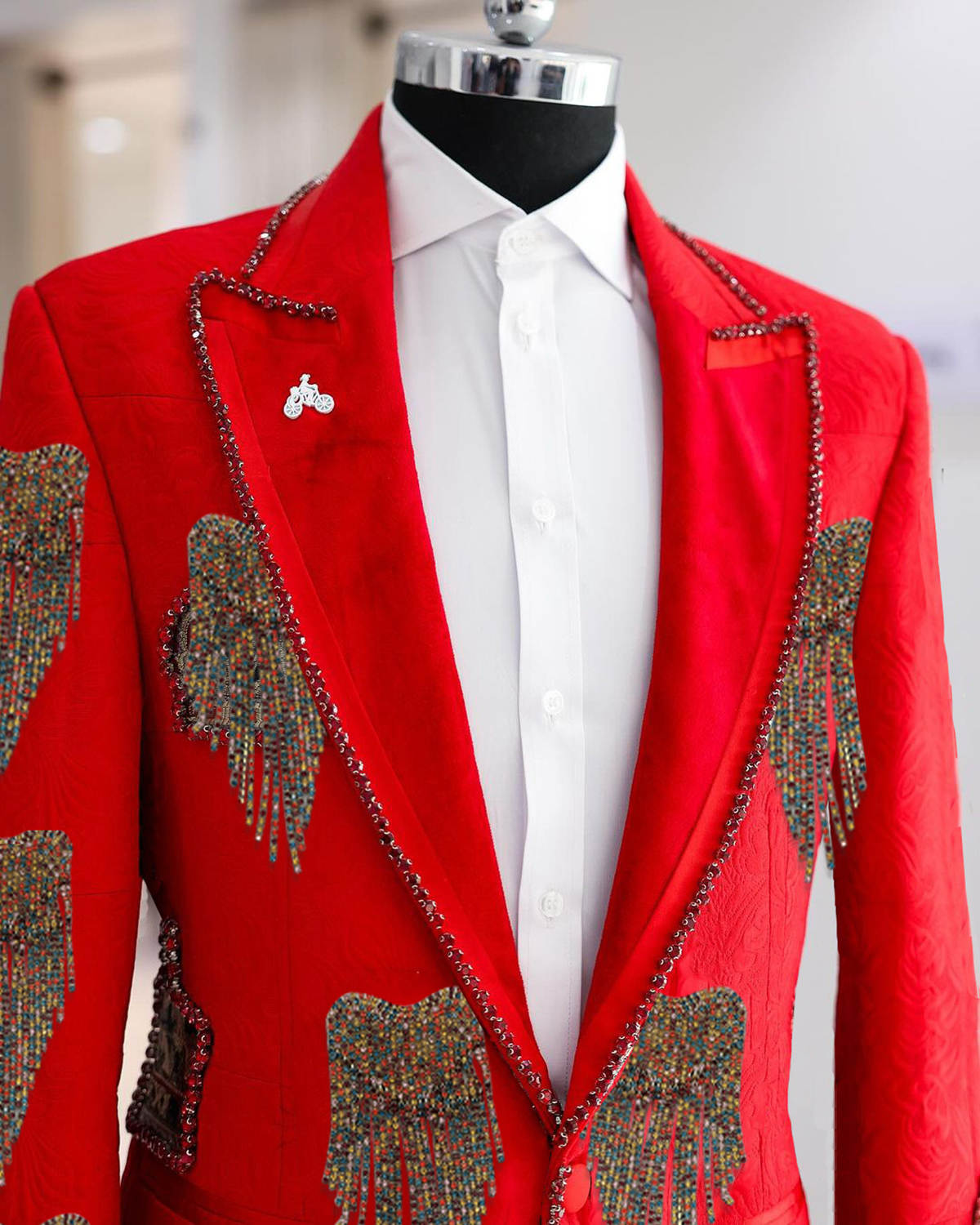 Fashion Wedding Men Suit Cryst - Formal Wear For Men Black Suit ulasan dan harga