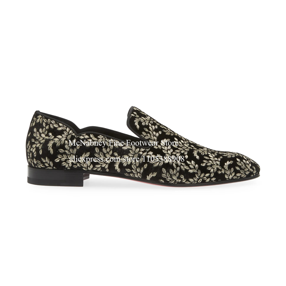 Black Silk Velvet Slip On Loaf - Men'S Formal Party Wear Shoes ulasan dan harga