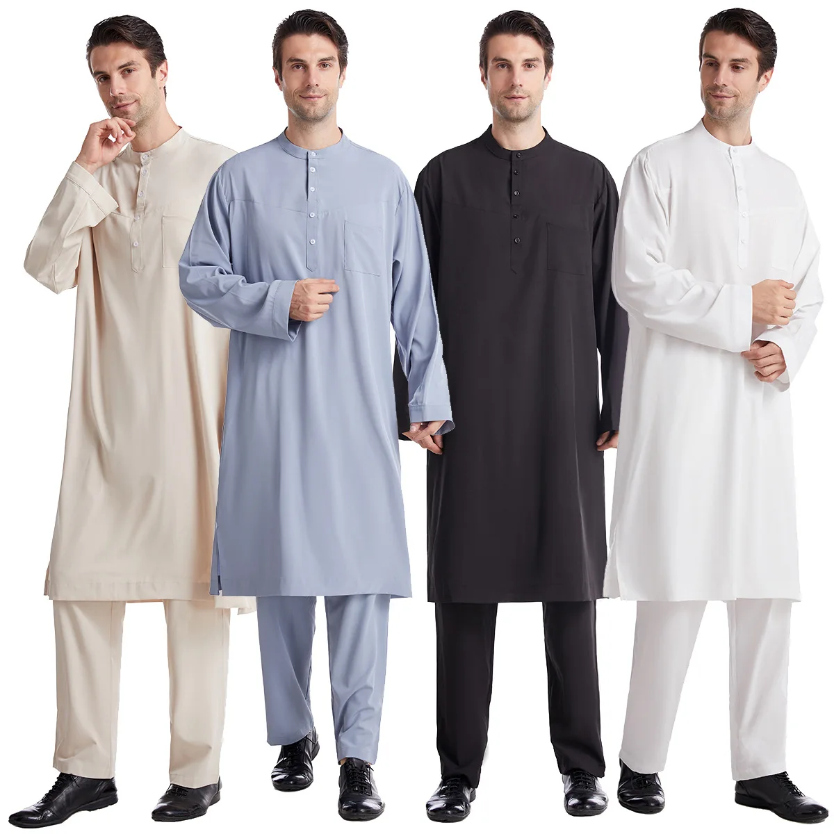 Muslim Men Jubba Thobe 2 Pice  - Arabic Formal Wear Men ulasan dan harga