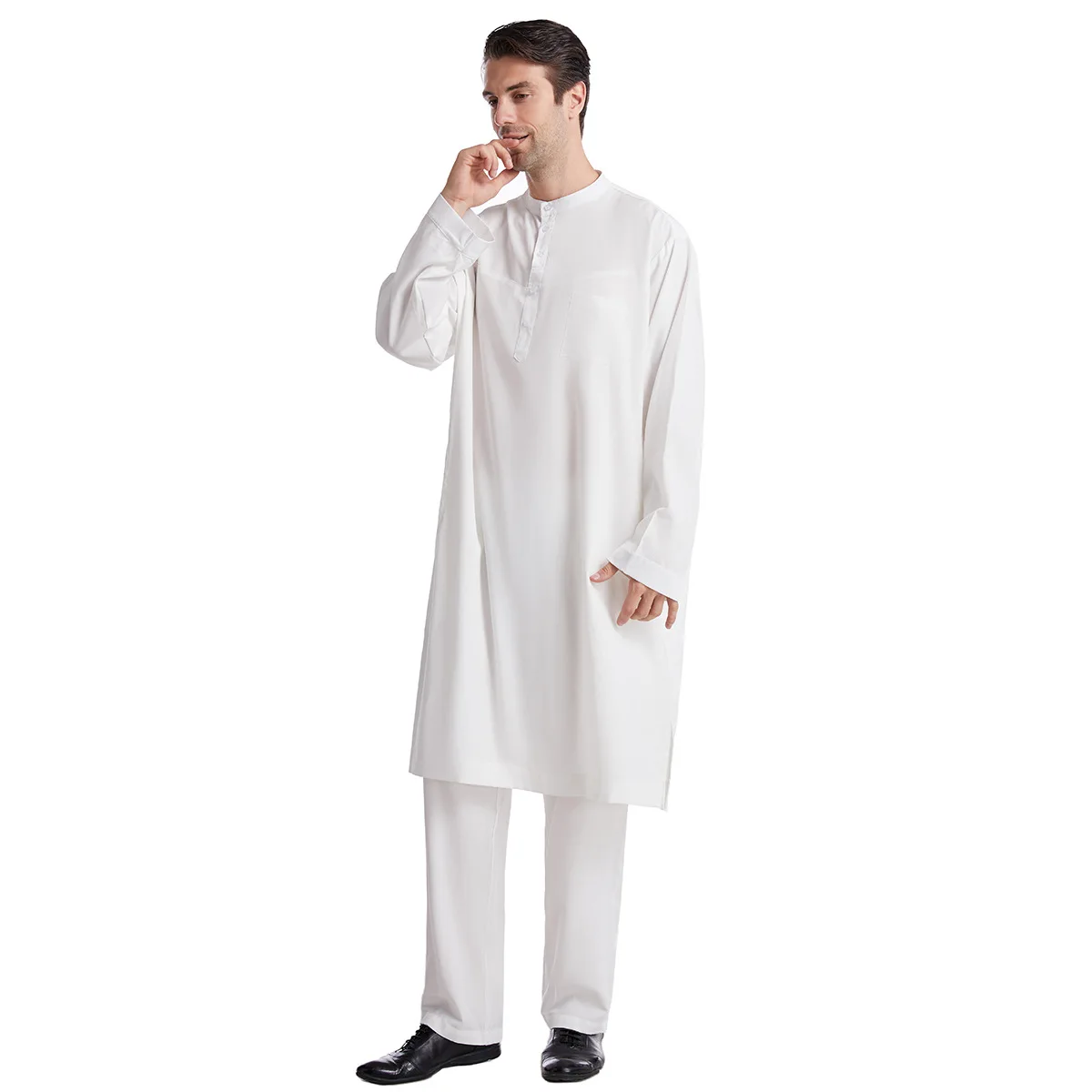Muslim Men Jubba Thobe 2 Pice  - Arabic Formal Wear Men ulasan dan harga