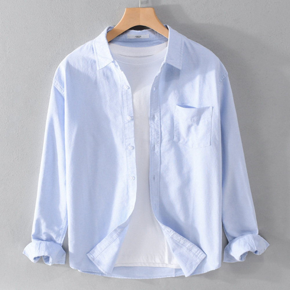 Fashion Mens Long Sleeve Shirt - Men Formal Office Wear Shirts ulasan dan harga