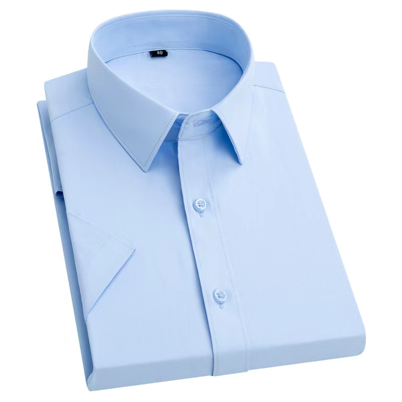 New Men's Slim Fit Short Sleev - Men Formal Office Wear Shirts ulasan dan harga