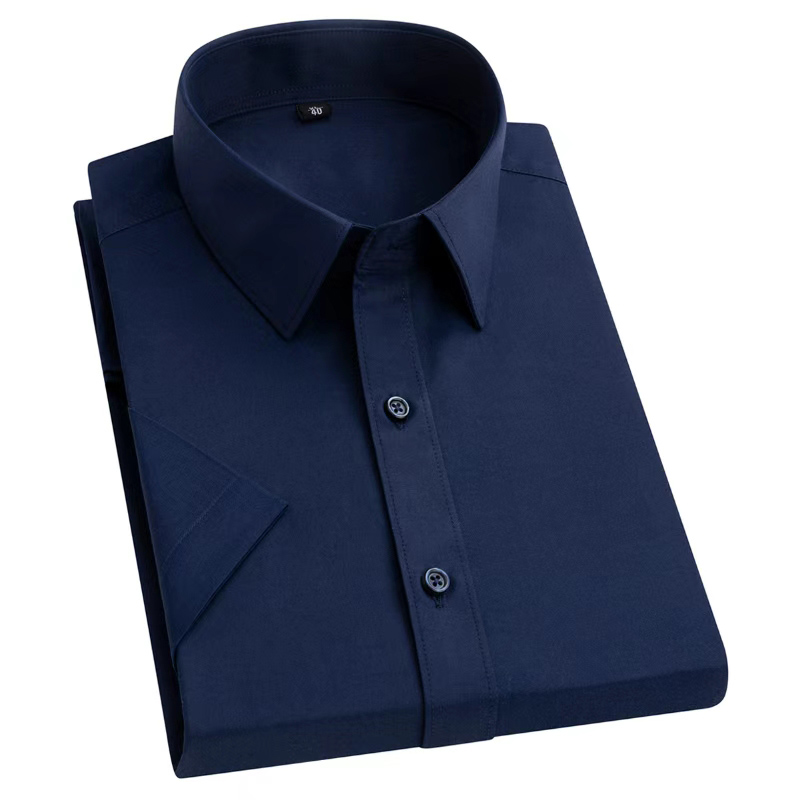New Men's Slim Fit Short Sleev - Men Formal Office Wear Shirts ulasan dan harga
