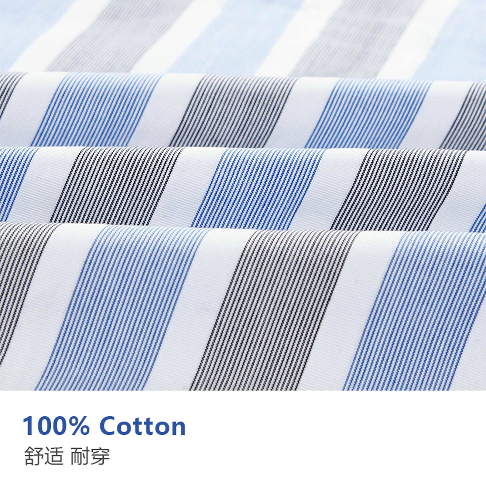 Men's 100% Cotton Striped Shir - Men Formal Office Wear Shirts ulasan dan harga
