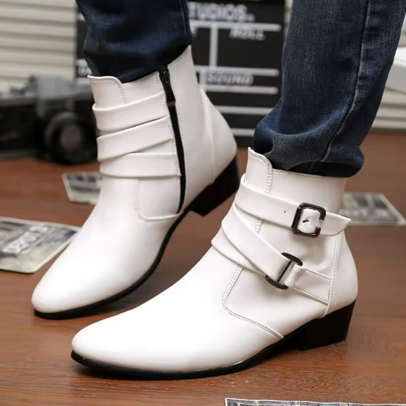 Luxury Men Boots Leather Chels - Men'S Formal Style ulasan dan harga