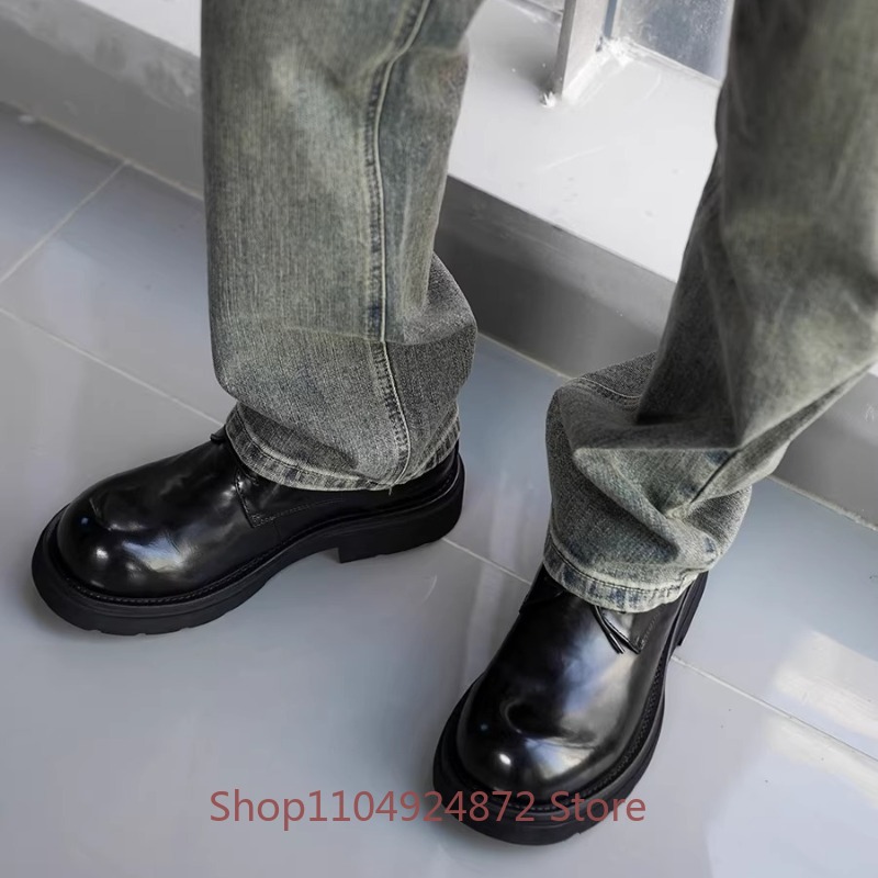 Luxury Fashion Round Toe Derby - Men'S Formal Style ulasan dan harga