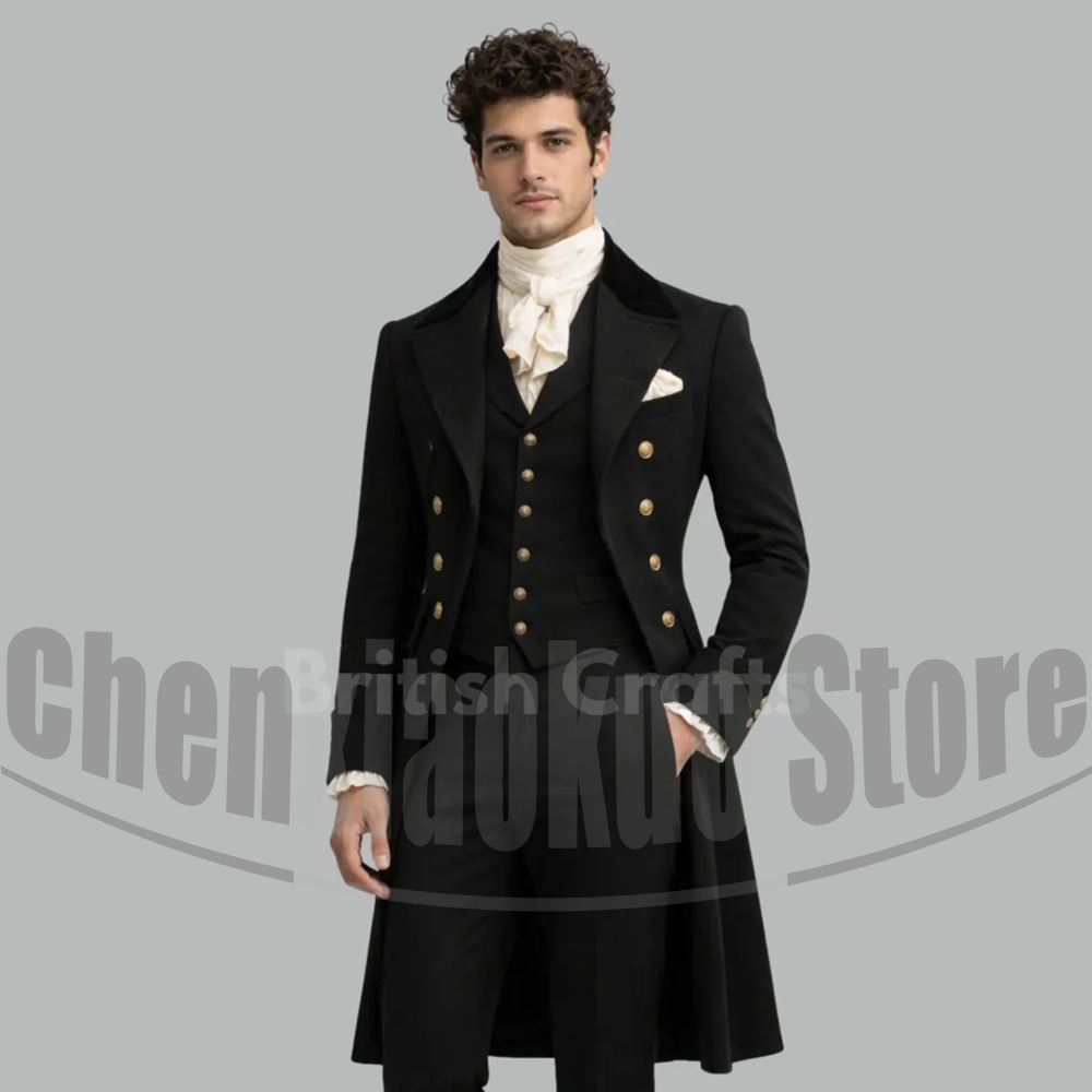 Black Men Victorian Tailcoat 3 - Victorian Men'S Formal Wear ulasan dan harga