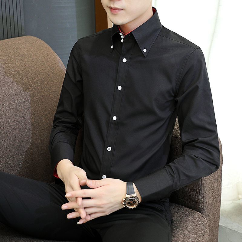 Spring Autumn Men's Executive  - Men Formal Office Wear Shirts ulasan dan harga