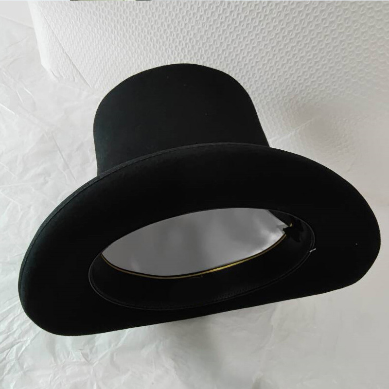 Black 25cm Wool Felt High Top  - Victorian Men'S Formal Wear ulasan dan harga