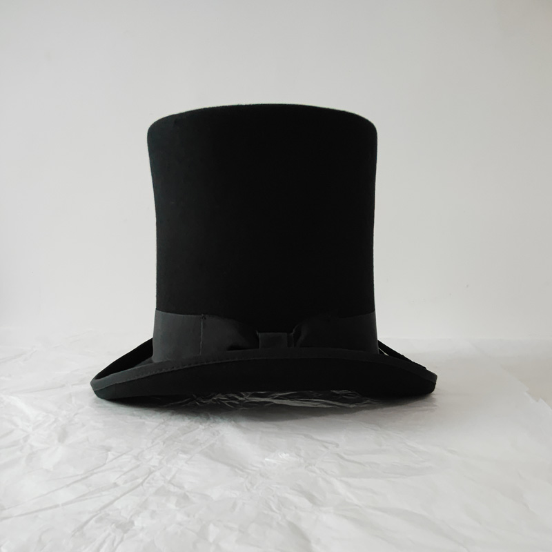 Black 25cm Wool Felt High Top  - Victorian Men'S Formal Wear ulasan dan harga