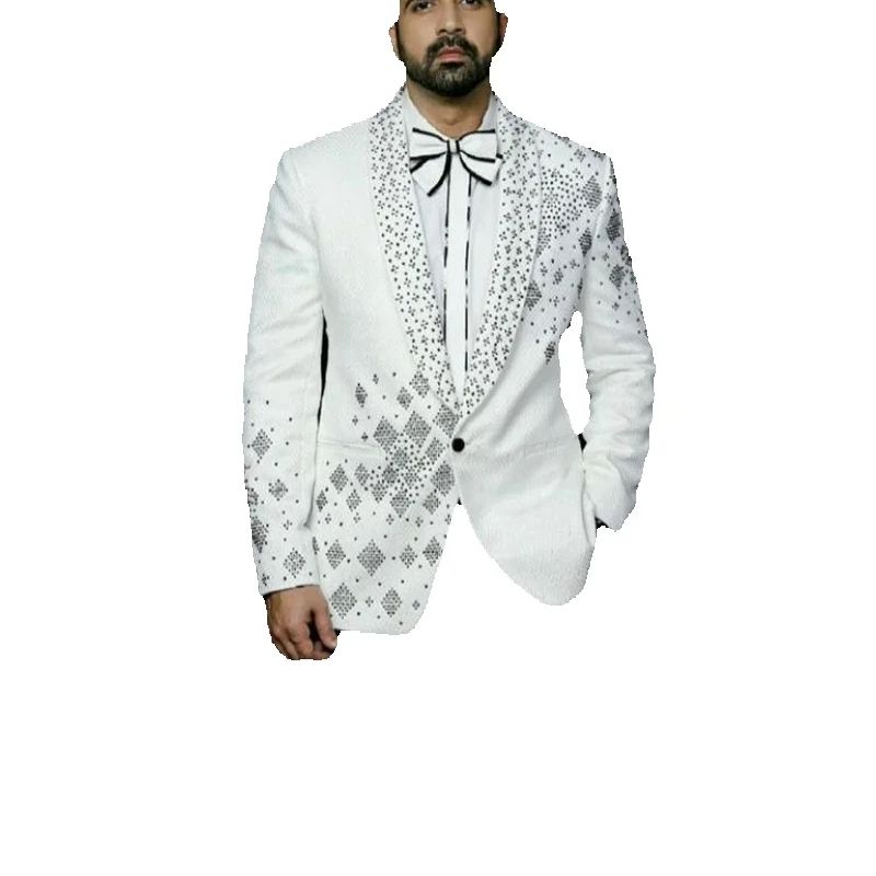 Crystals Men Suit Set 2 Pcs Gr - Formal Wear For Men Black Suit ulasan dan harga