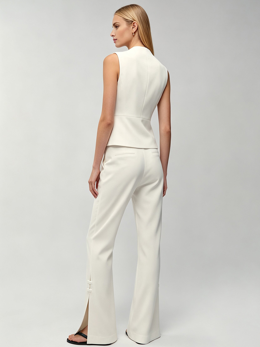 LIMO Women White Chinese Frog  - Men'S Formal Style ulasan dan harga