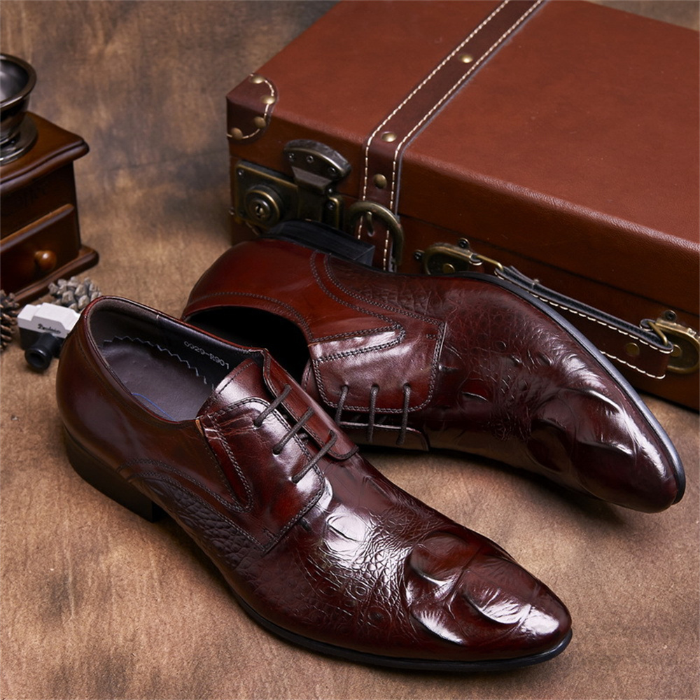 Cowhide Embossed Crocodile Pat - Men'S Formal Style ulasan dan harga