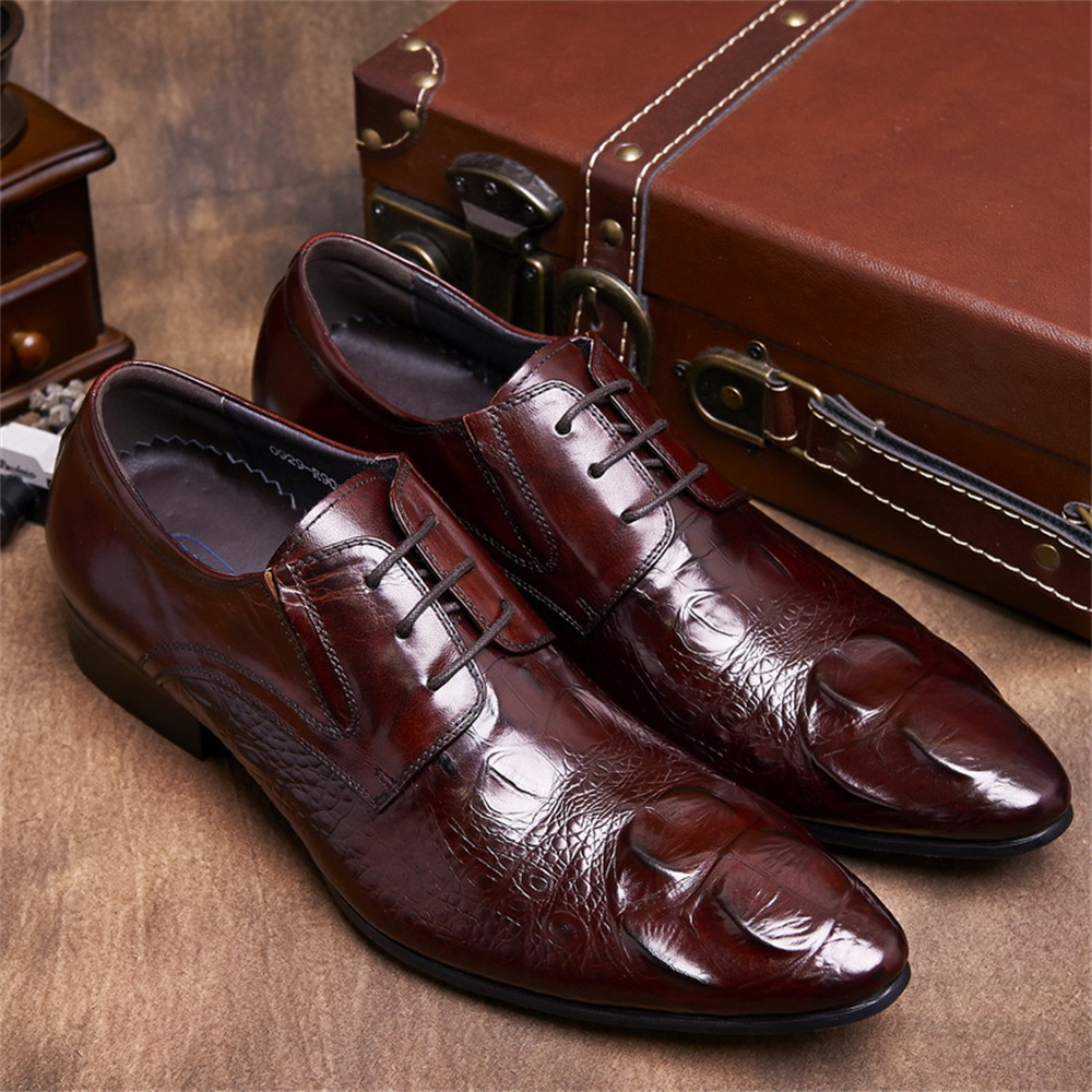 Cowhide Embossed Crocodile Pat - Men'S Formal Style ulasan dan harga