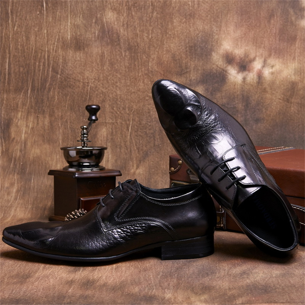 Cowhide Embossed Crocodile Pat - Men'S Formal Style ulasan dan harga