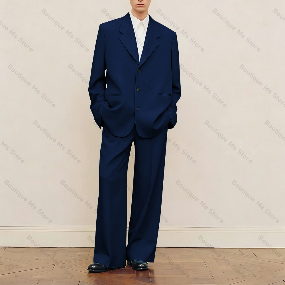 Men's Black Oversized Suit Set - Men Formal Wear Pants ulasan dan harga