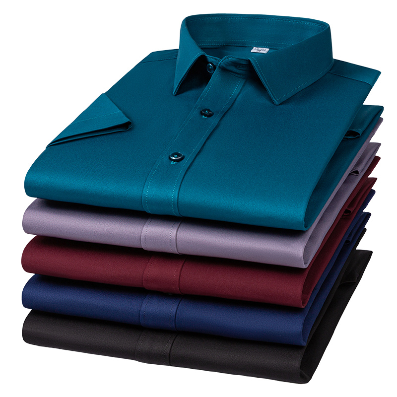 Men's Non-Iron Wrinkle-Resista - Men Formal Office Wear Shirts ulasan dan harga