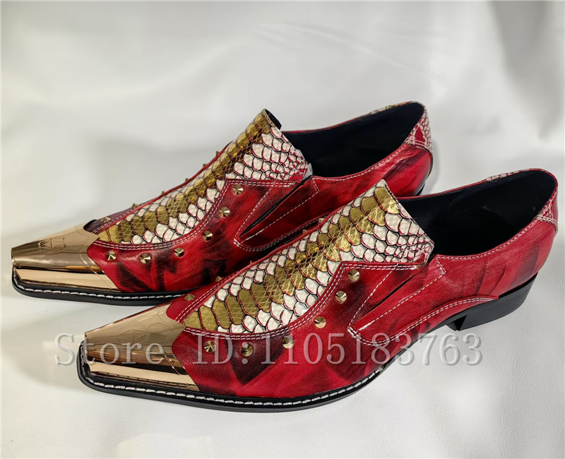 Baroque Style Red Snake Print  - Men'S Formal Style ulasan dan harga