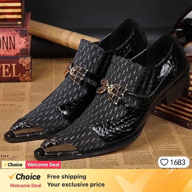 Spring and Autumn Crocodile Li - Men'S Formal Party Wear Shoes ulasan dan harga